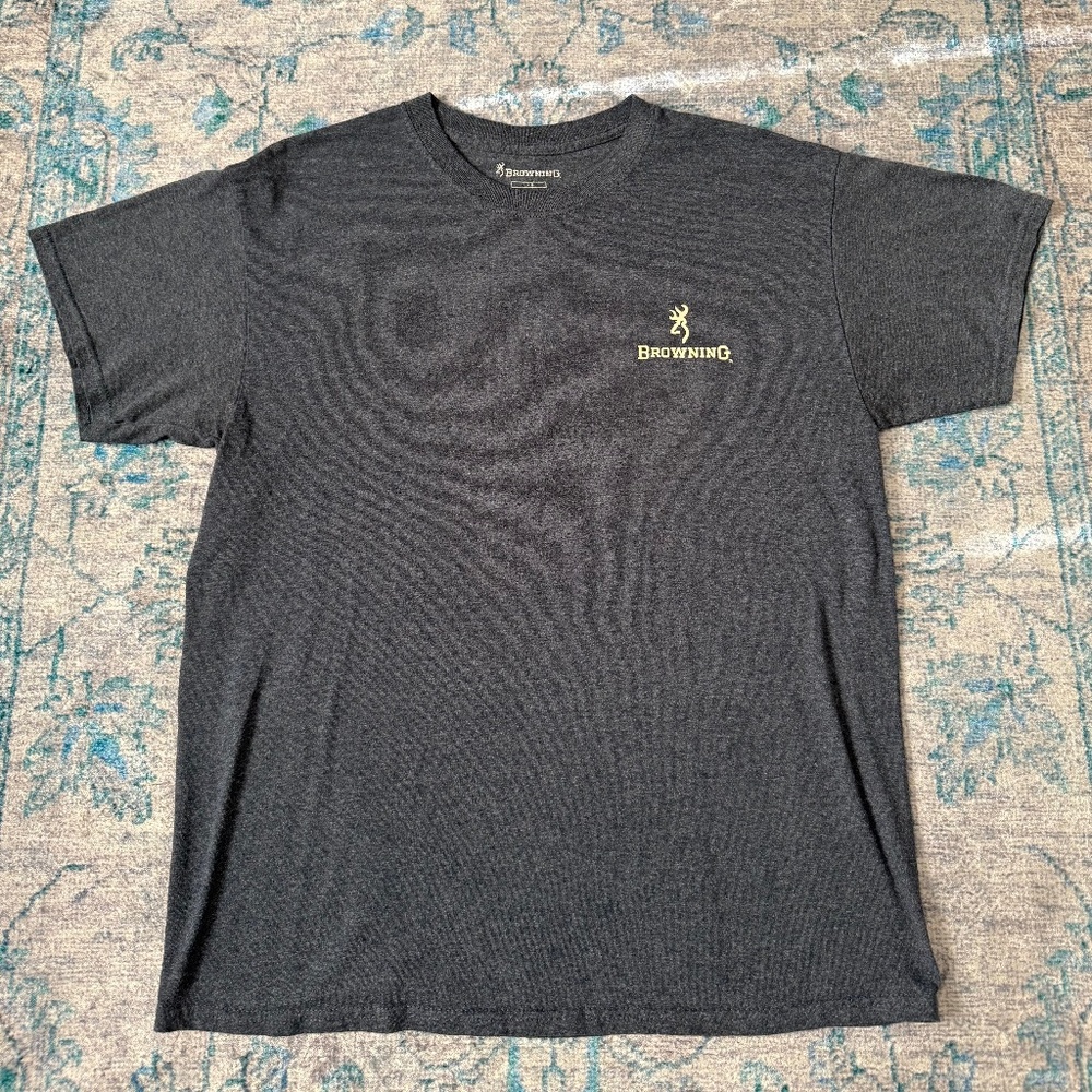 Browning “Land of the Free” Graphic T-Shirt Men’s L/G Gray Short Sleeve